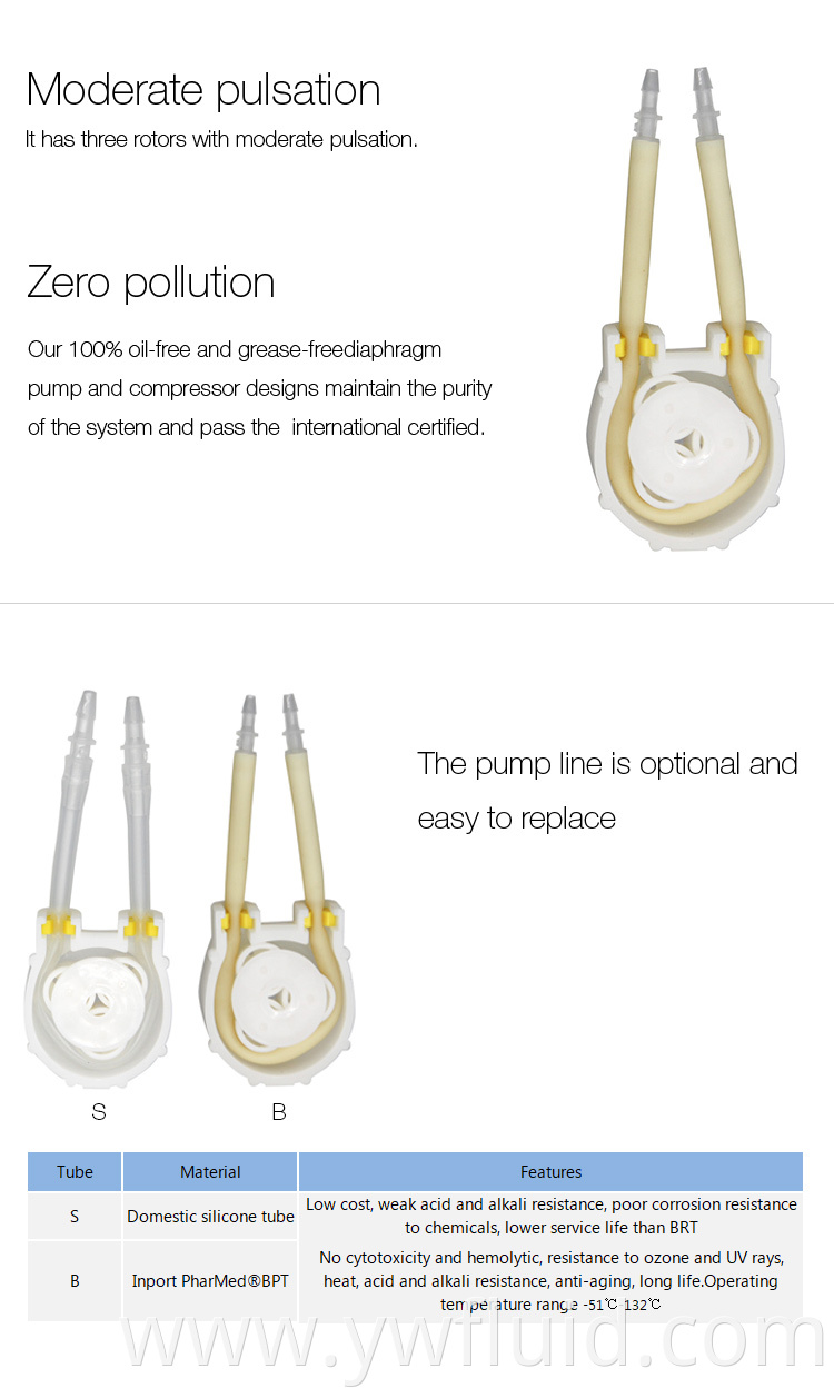 YWfluid laboratory peristaltic pump oem with certificate